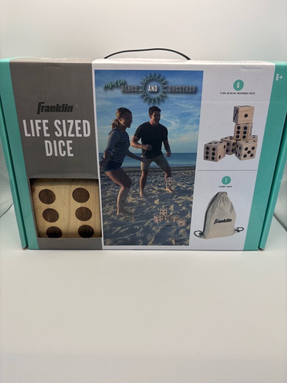 Franklin Life Sized Dice - Natural Wood Finish